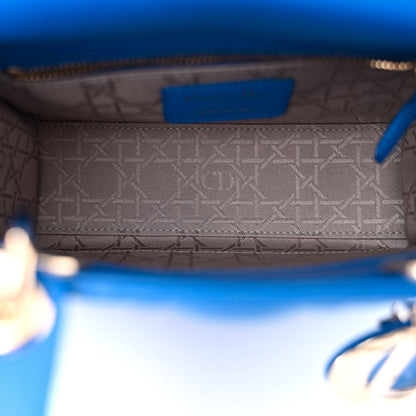 Christian Dior Lambskin Cannage Small Lucky Badges My Lady Dior Blue 5 of 11
