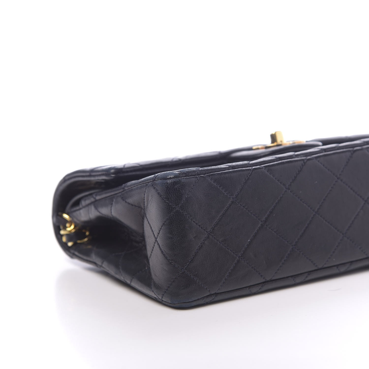 Chanel Lambskin Quilted Small Double Flap Navy 9 of 14