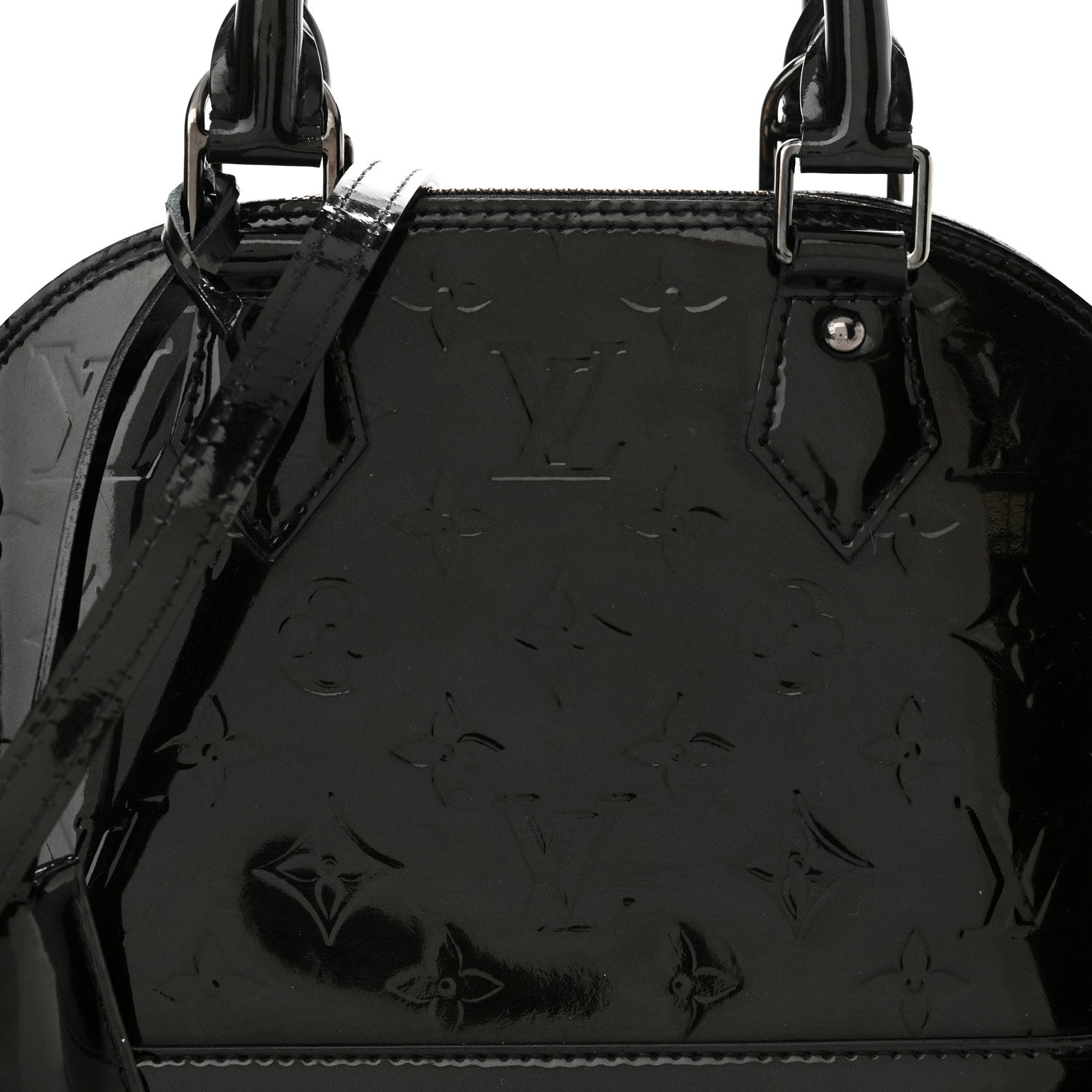 Louis Vuitton Vernis Alma BB Noir Magnetique 8 of 11