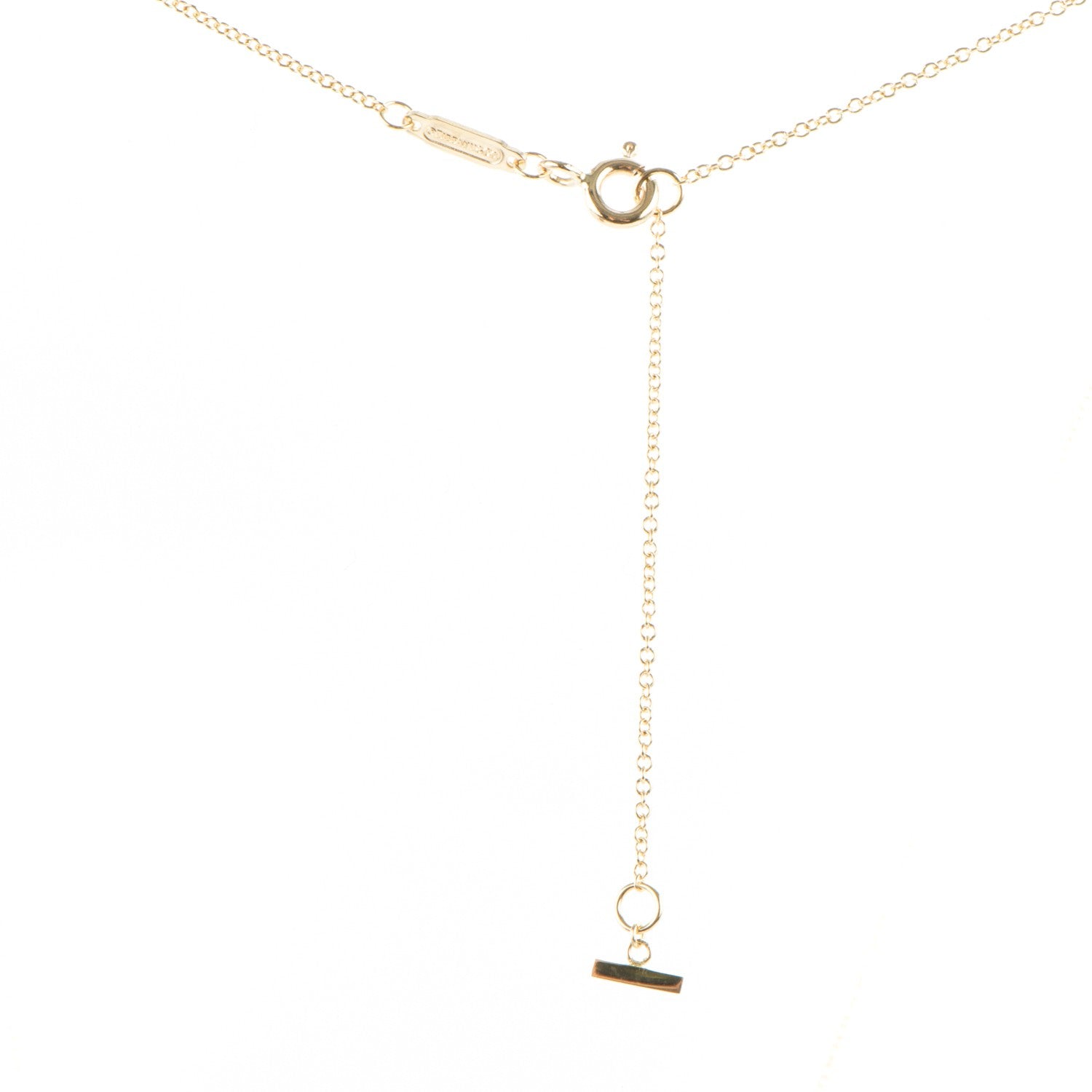 Tiffany 18K Yellow Gold Small T Smile Pendant Necklace 5 of 8