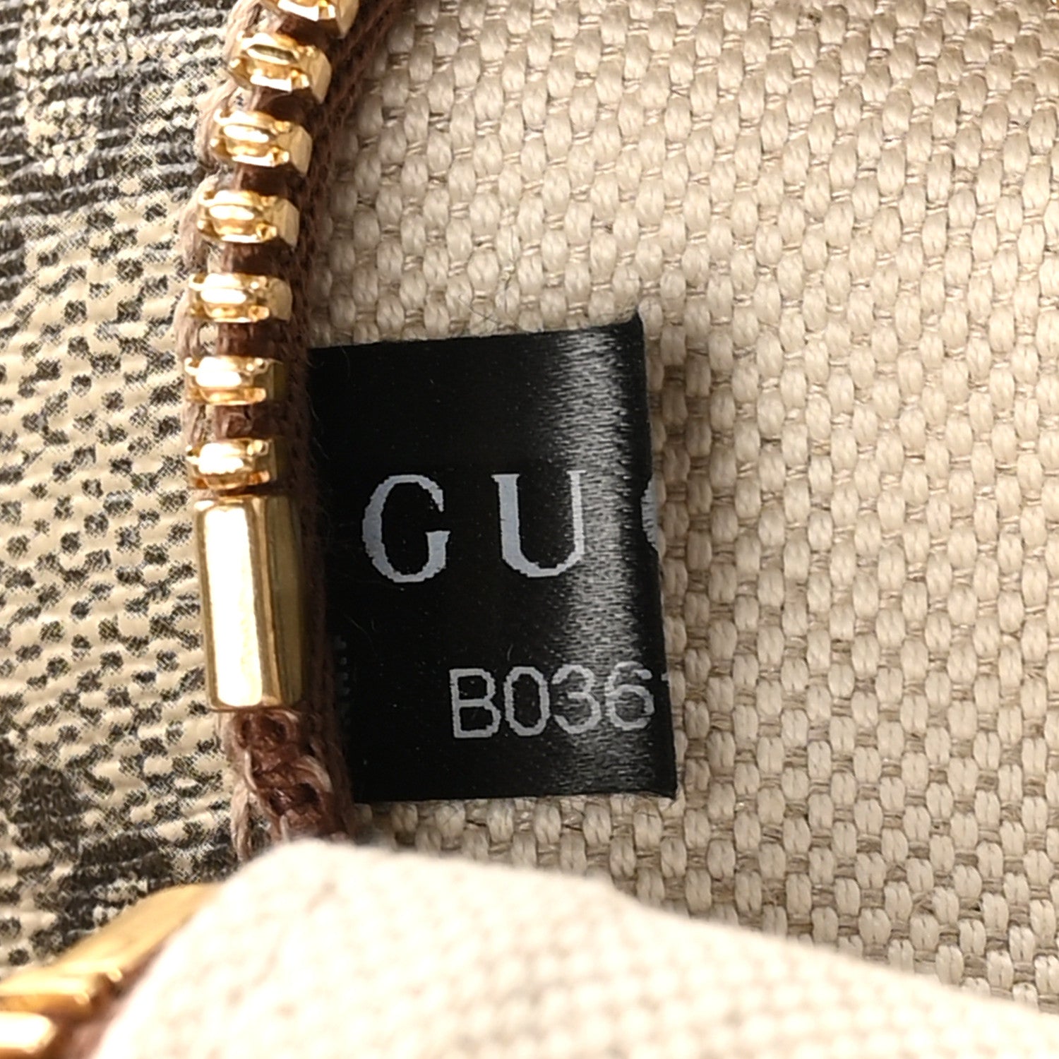 Gucci GG Supreme Monogram Textured Calfskin Retro Interlocking G Belt Bag Beige Ebony Brown Sugar 7 of 10
