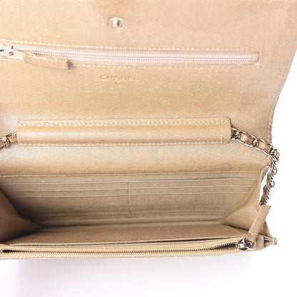 Chanel Iridescent Calfskin Quilted Wallet On Chain WOC Gold 5 of 12