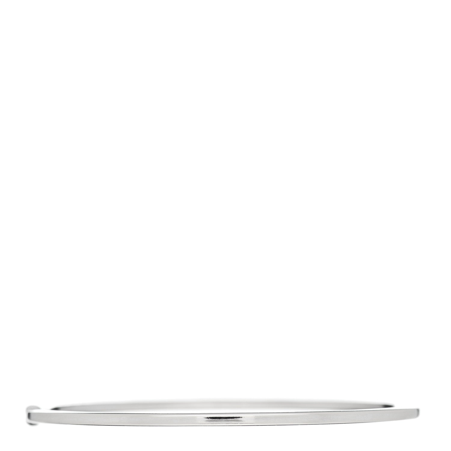 Tiffany 18K White Gold Diamond Metro Bangle Bracelet 3 of 4