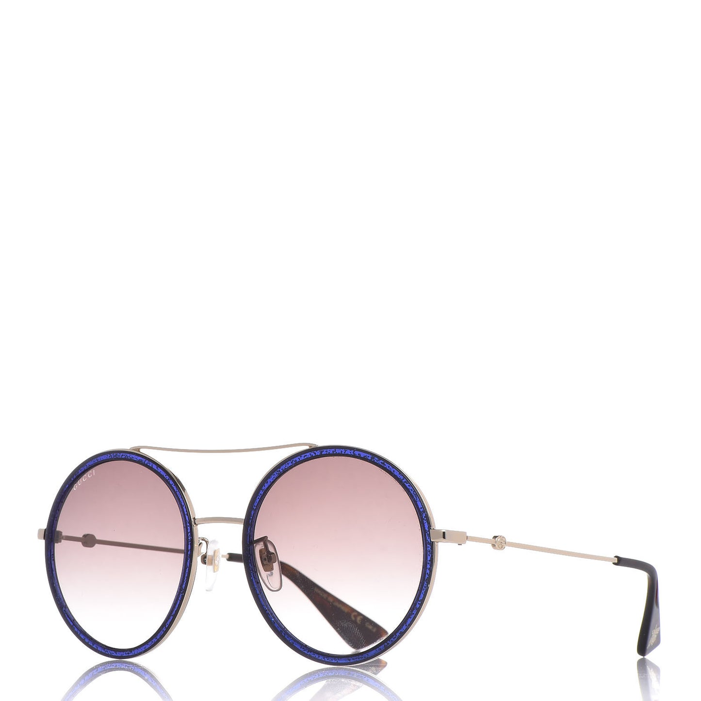 Round Glitter Sunglasses GG0061S Blue