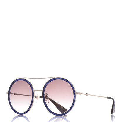 Gucci Round Glitter Sunglasses GG0061S Blue 1 of 7