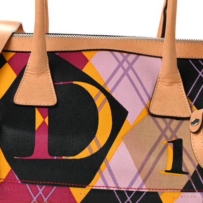 Christian Dior Coated Canvas Harlequin Boston Bag Multicolor 8 of 10