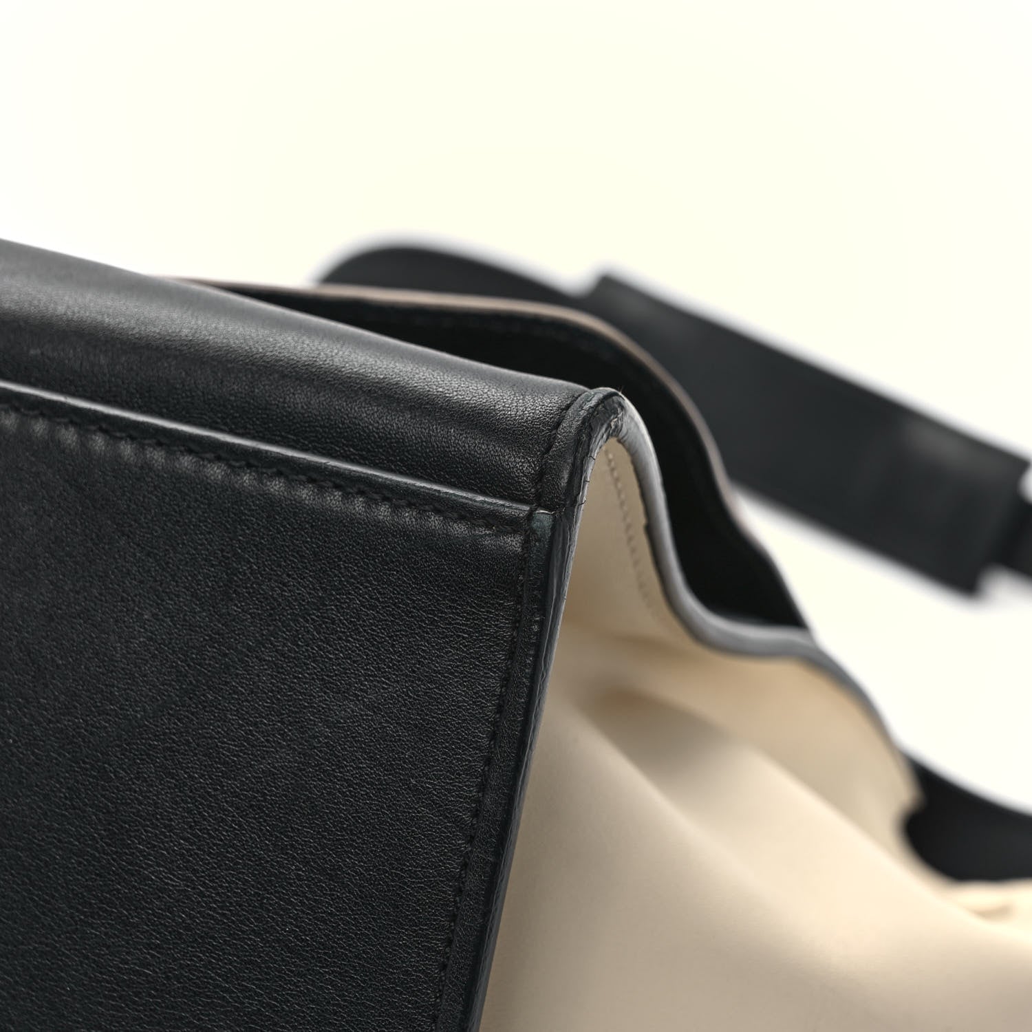 Celine Elephant Calfskin Medium Tri-Color Trapeze Black Beige 11 of 13