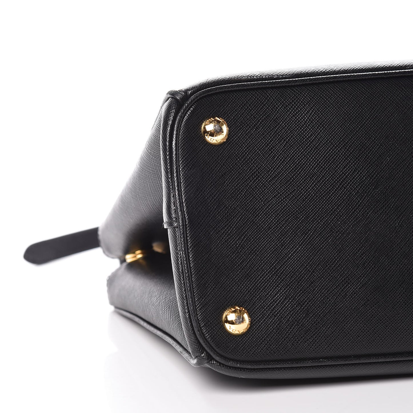 Saffiano Small Galleria Double Zip Tote Black