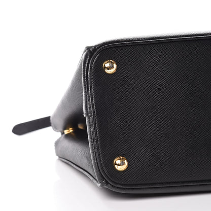 Prada Saffiano Small Galleria Double Zip Tote Black 18 of 20