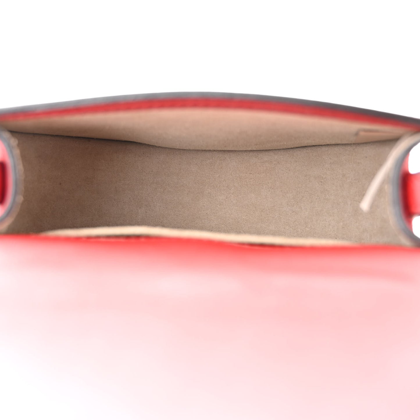 Calfskin Suede Small Nile Bracelet Bag Sepia Red