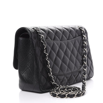 Chanel Caviar Quilted Jumbo Double Flap Black 2 of 11