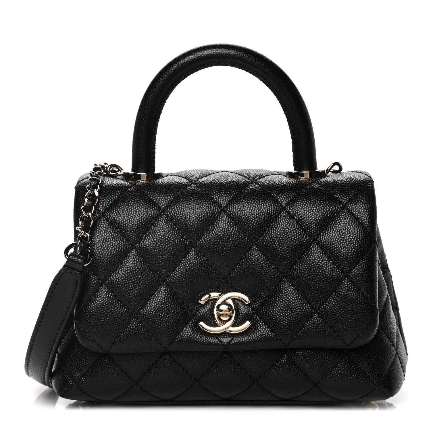 Chanel Caviar Quilted Extra Mini Coco Handle Flap Black 1 of 13