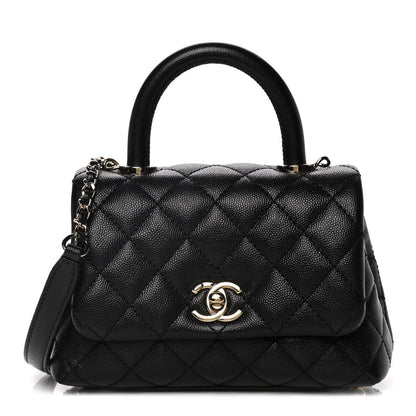 Chanel Caviar Quilted Extra Mini Coco Handle Flap Black 1 of 13