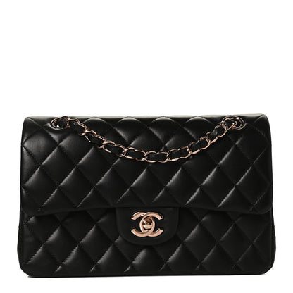 Chanel Lambskin Quilted Small Double Flap Black 1 of 14