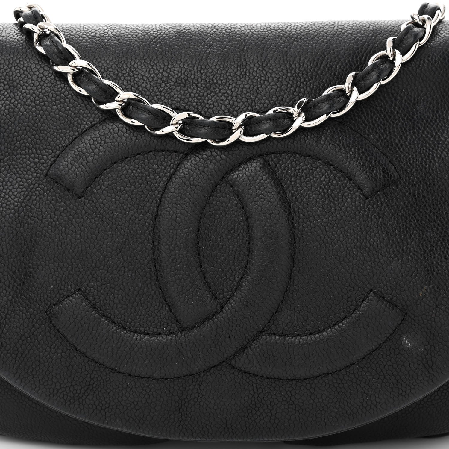 Chanel Caviar Half Moon Large Flap Black 8 of 10