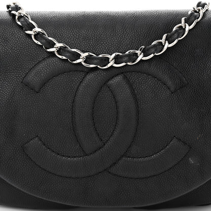 Chanel Caviar Half Moon Large Flap Black 8 of 10