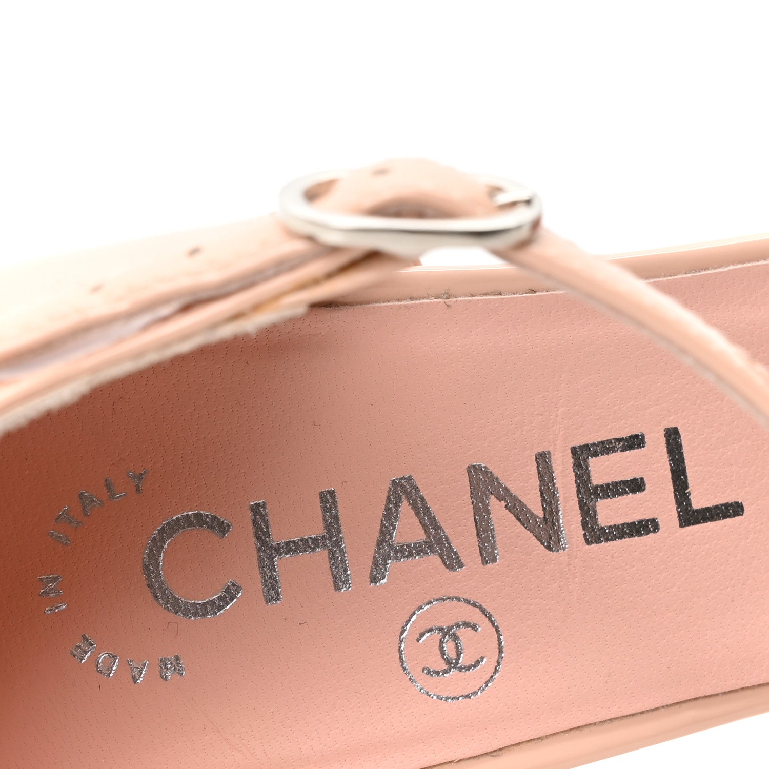 Chanel Patent Calfskin Cap Toe Slingback Pumps 35.5 Light Pink 8 of 9