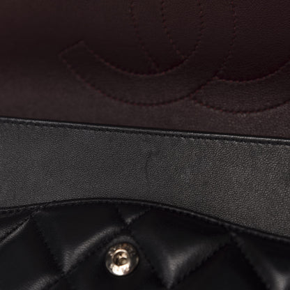 Chanel Lambskin Quilted Jumbo Double Flap Black 10 of 17