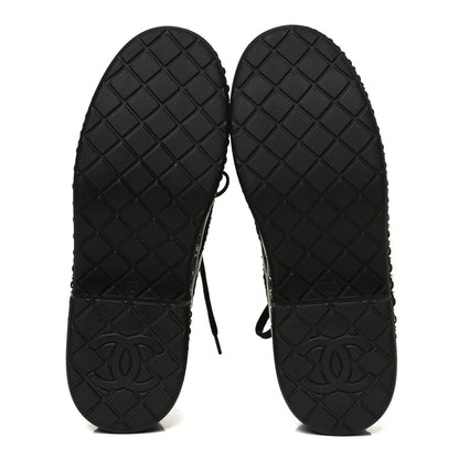 Chanel Tweed Calfskin Chain Short Boots 36 Black 7 of 9