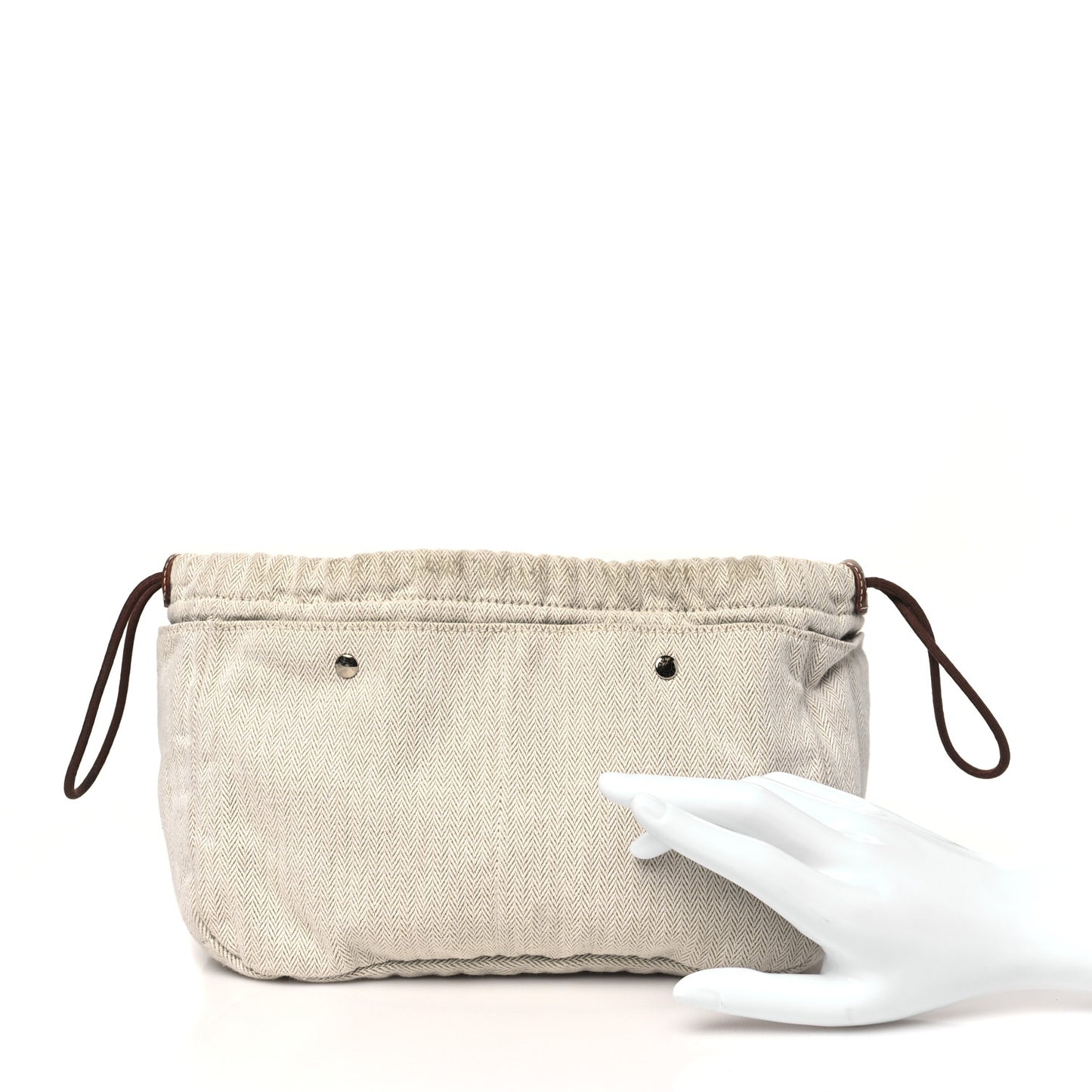 Canvas Barenia Fourbi 25 MM Pouch Naturel Fauve