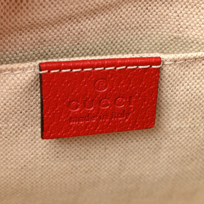 Gucci GG Supreme Monogram Apple Small Retro Interlocking G Shoulder Bag Beige Multicolor Lobster Red 6 of 13
