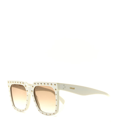 Celine Acetate Studded Square Sunglasses CL40551S White 1 of 6
