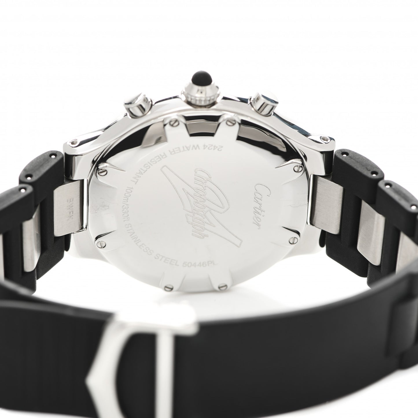 Stainless Steel Rubber 38mm Must 21 Chronoscaph Quartz Watch Black