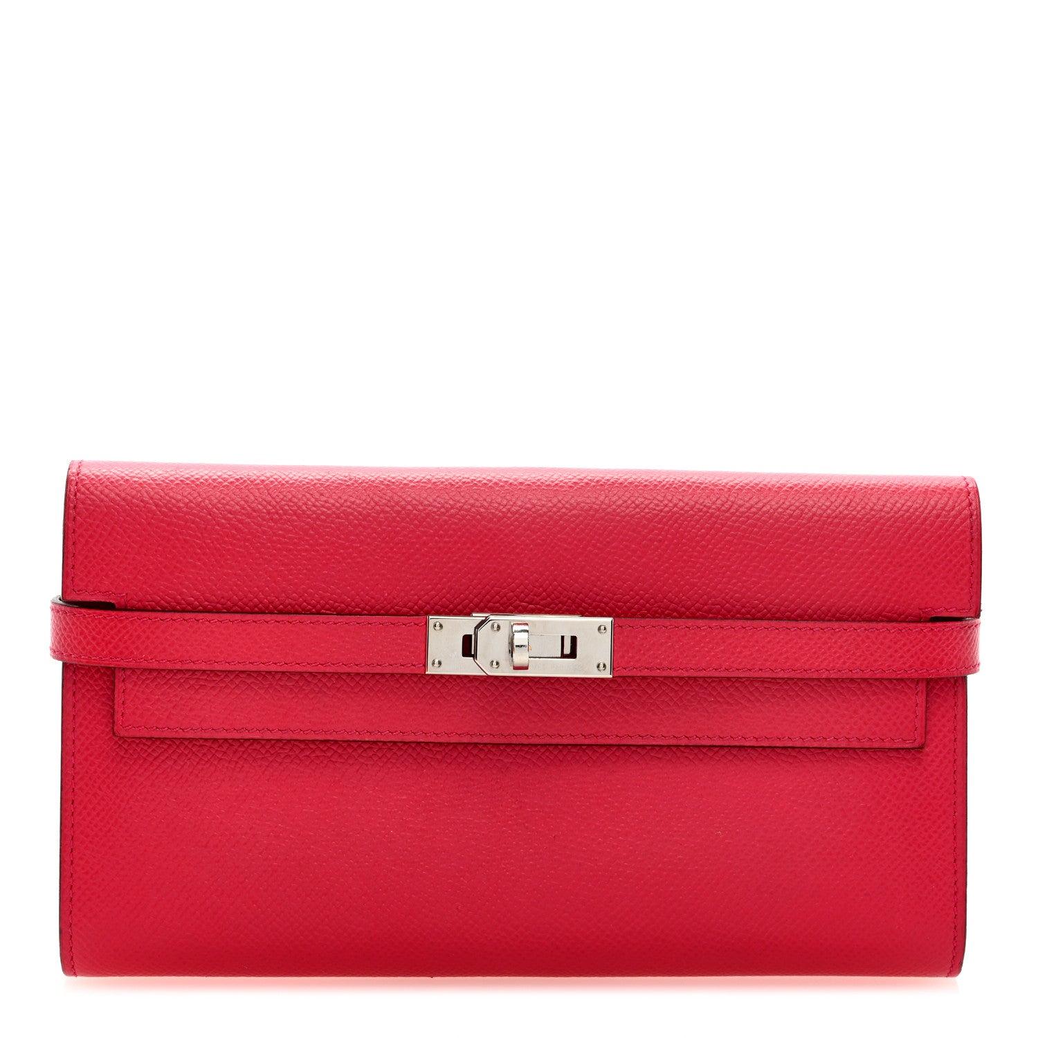 Hermes Epsom Kelly Longue Wallet Rose Extreme 1 of 7