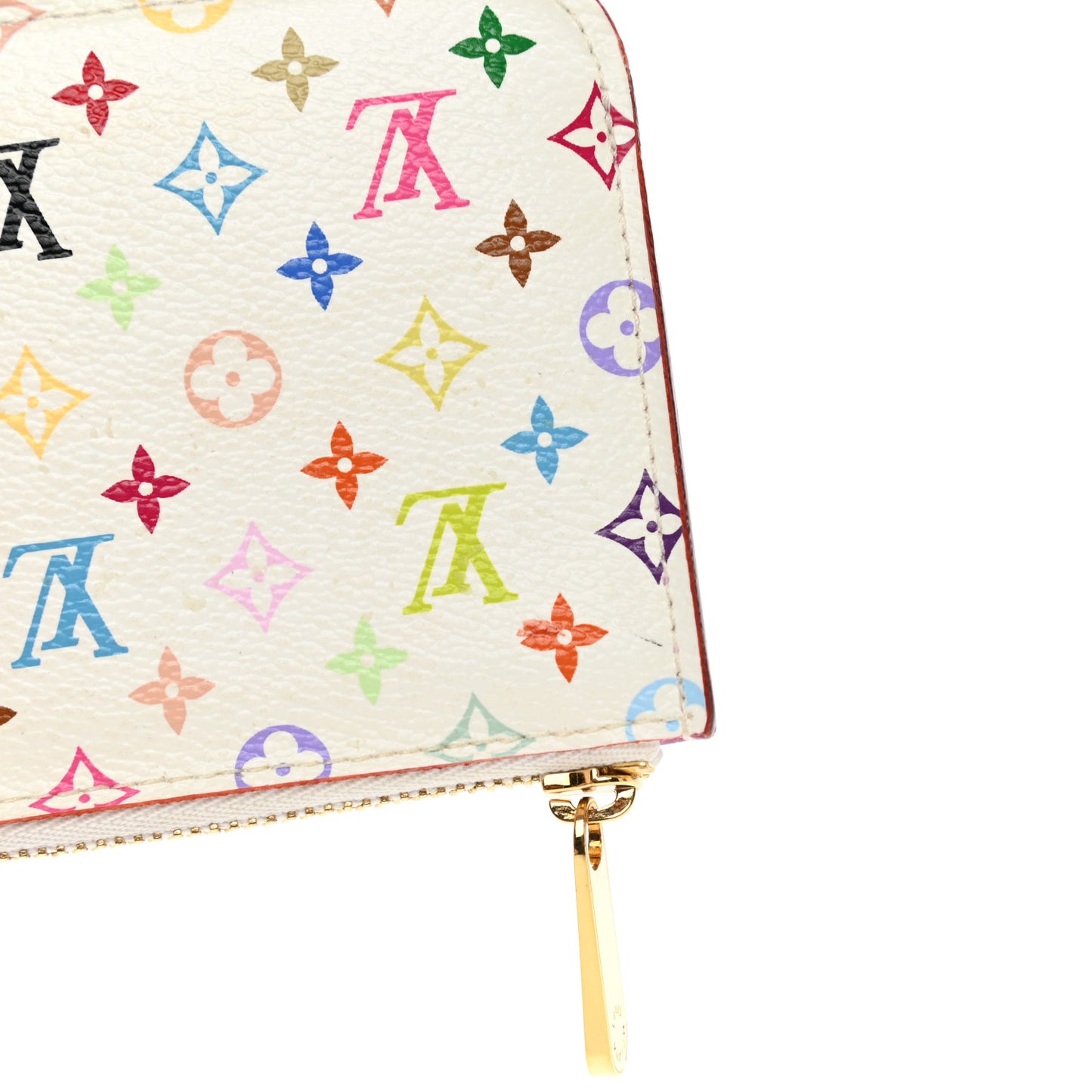 Monogram Multicolor Key Pouch White Litchi