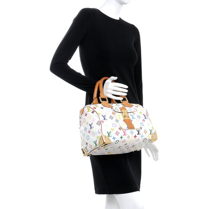 Louis Vuitton Monogram Multicolor Speedy 30 White 2 of 13