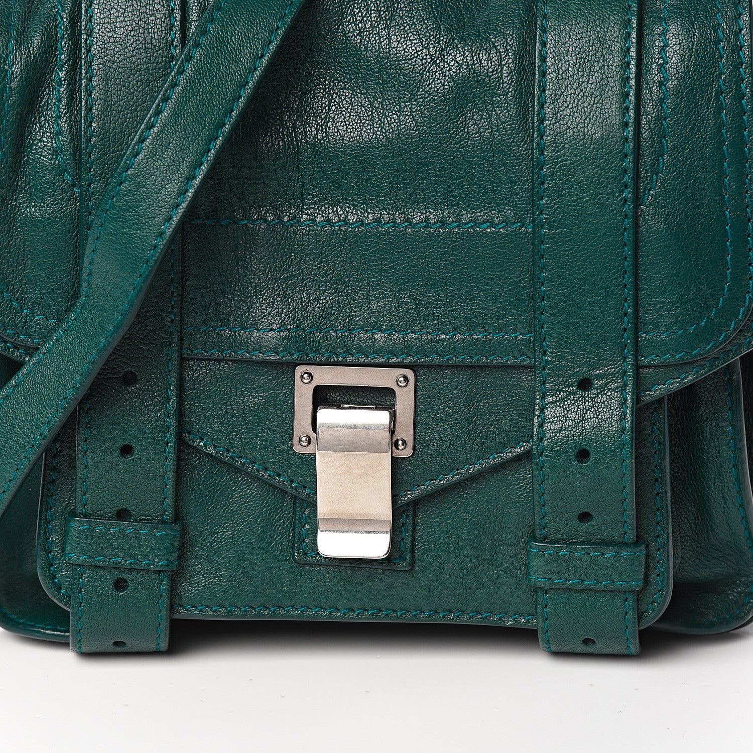 Proenza Schouler Lambskin PS1 Mini Pouch Messenger Bag Teal 12 of 12