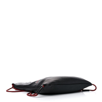 Gucci Calfskin Logo Drawstring Backpack Black 5 of 12
