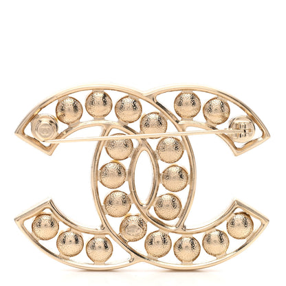 Chanel CC Pearl Brooch Pin Gold 3 of 4