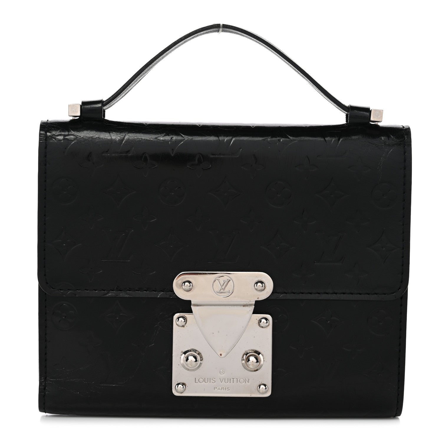 Louis Vuitton Vernis Glace Anouchka PM Wallet Black 1 of 9