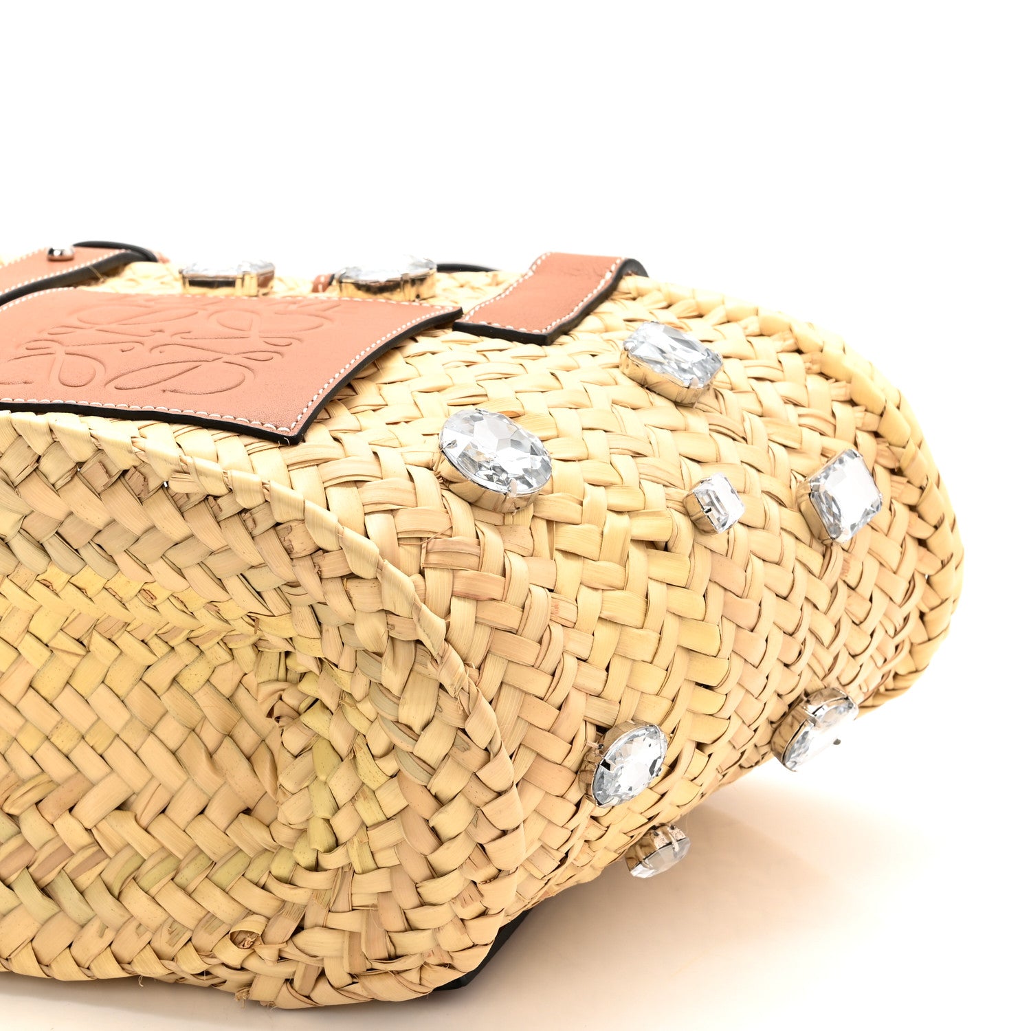 Loewe Raffia Small Stones Basket Tote Bag Natural Tan 9 of 9