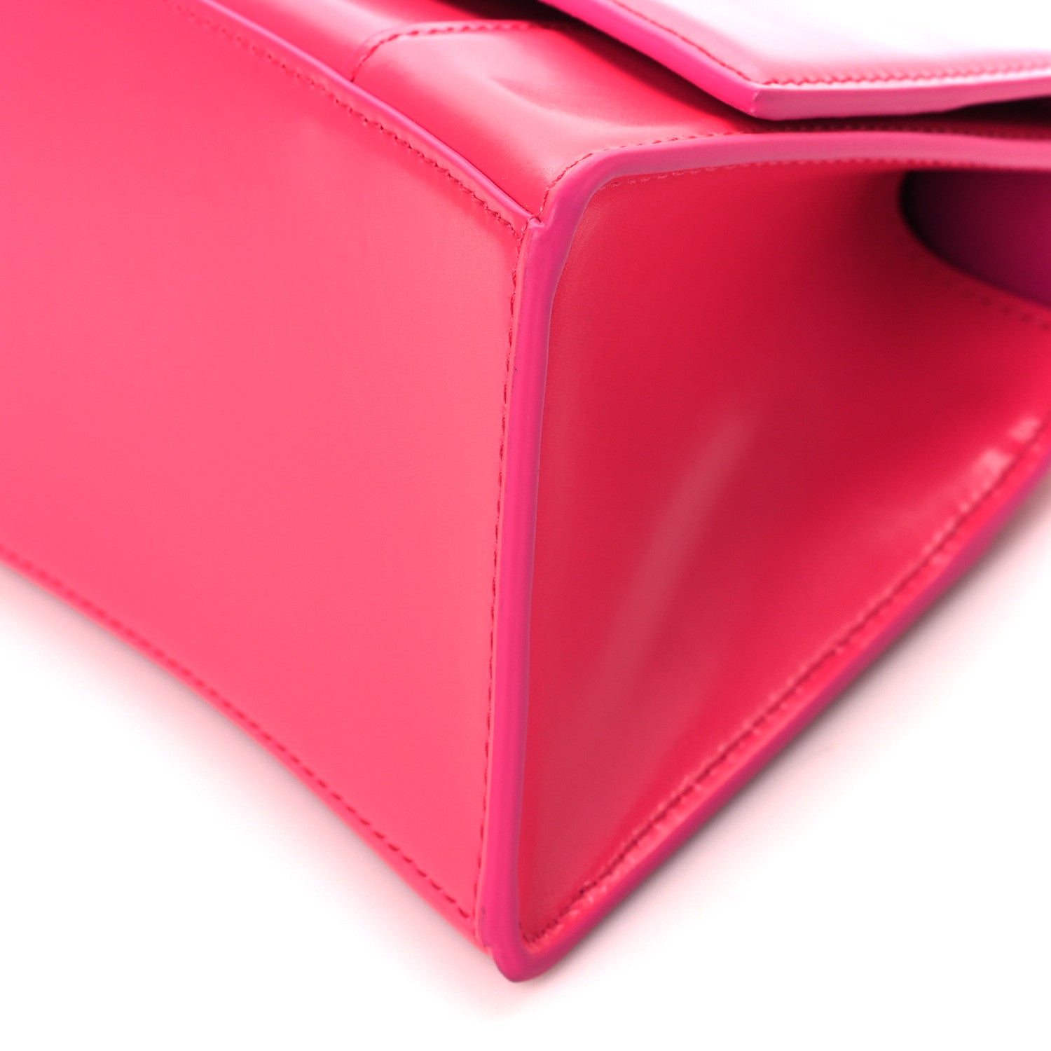 Balenciaga Shiny Box Calfskin Small Hourglass Top Handle Bag Acid Fuchsia 9 of 9