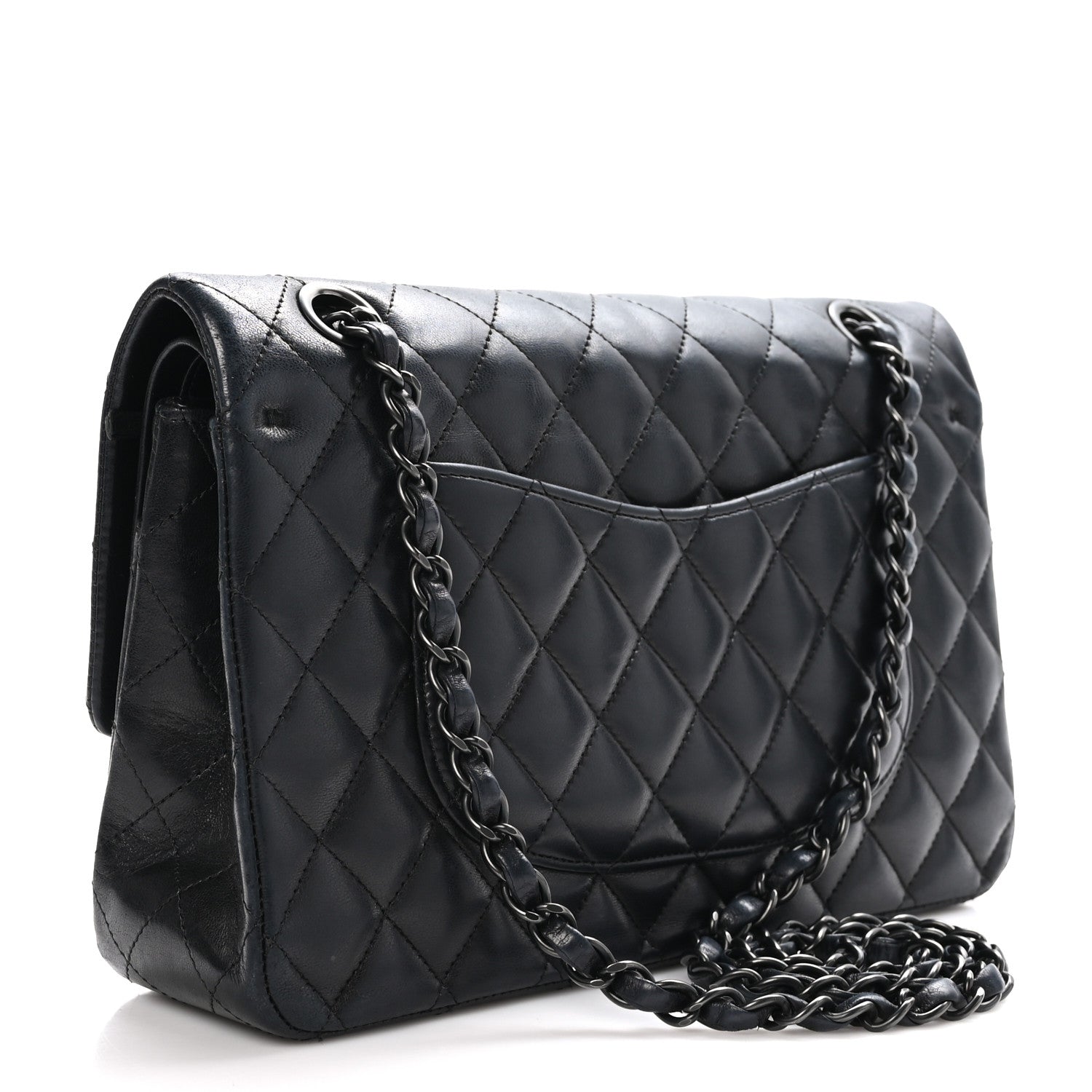Chanel Lambskin Quilted Medium Double Flap So Black 3 of 10
