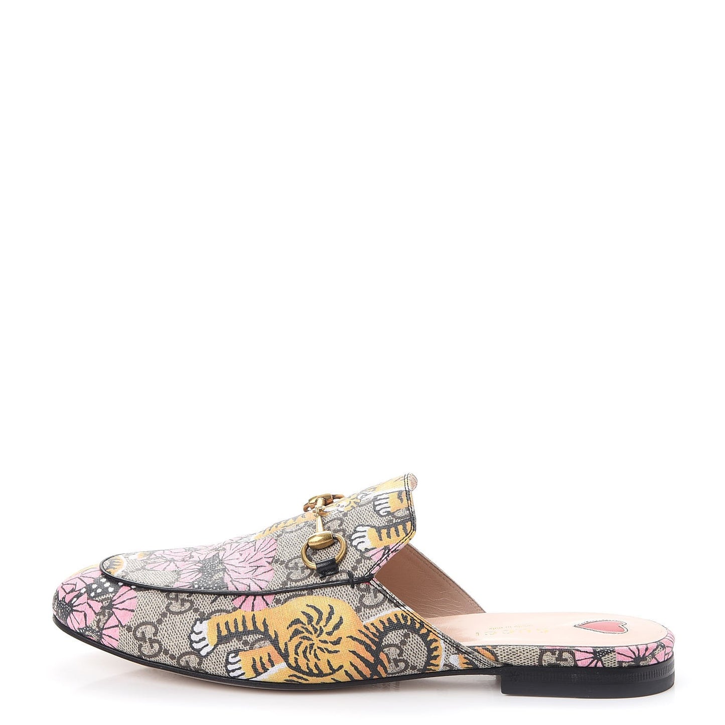 GG Supreme Monogram Bengal Princetown Slippers 38.5 Multi