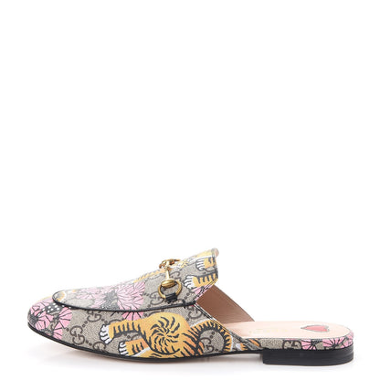 Gucci GG Supreme Monogram Bengal Princetown Slippers 38.5 Multi 1 of 11