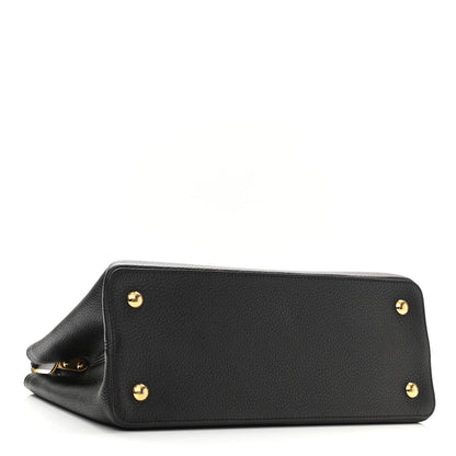 Louis Vuitton Taurillon Capucines MM Cobalt Fuchsia 4 of 11