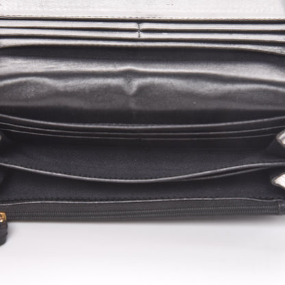 Burberry House Check Bridle Calfskin Penrose Continental Wallet Black 5 of 12