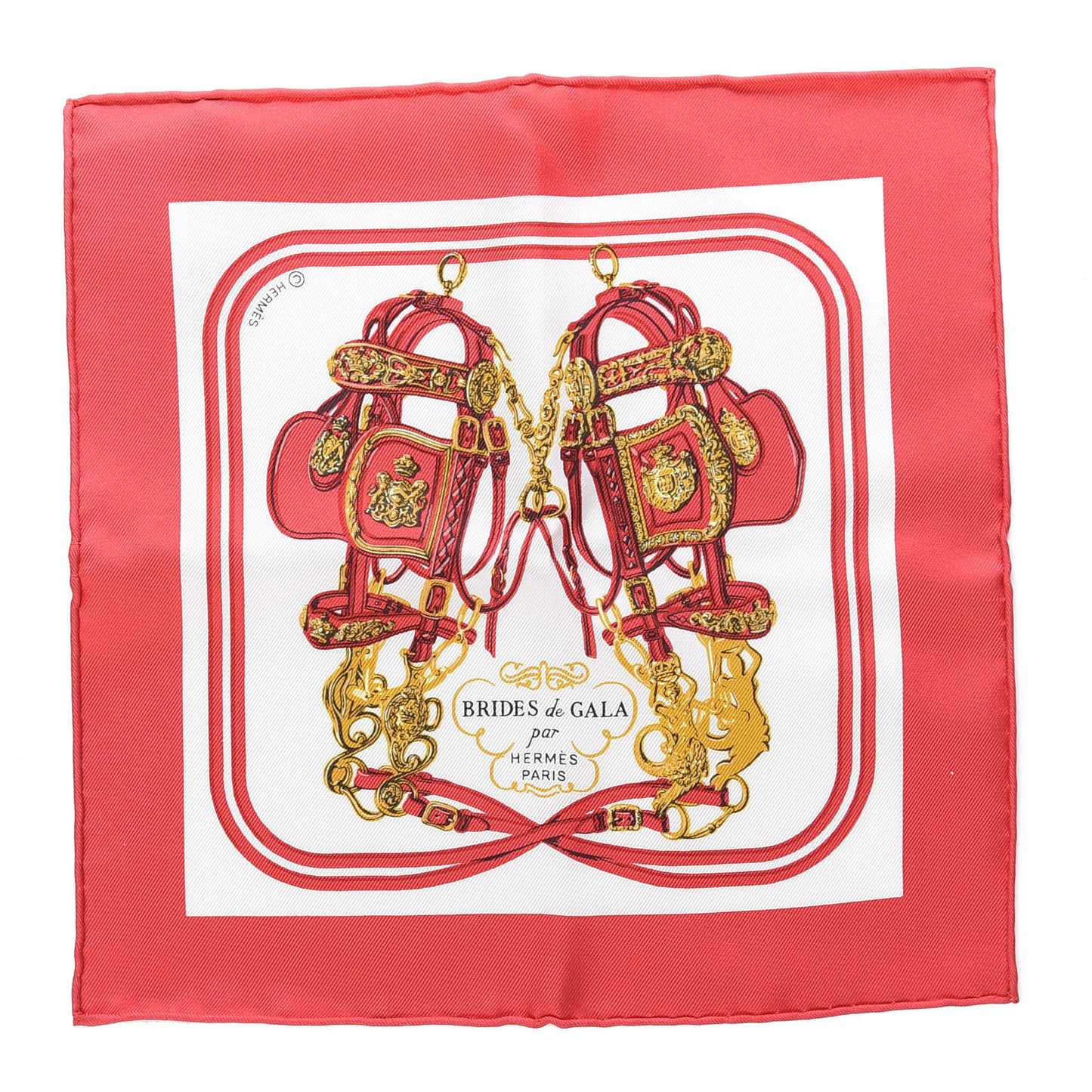 Silk Brides de Gala Nano Scarf 20 Rouge White Or