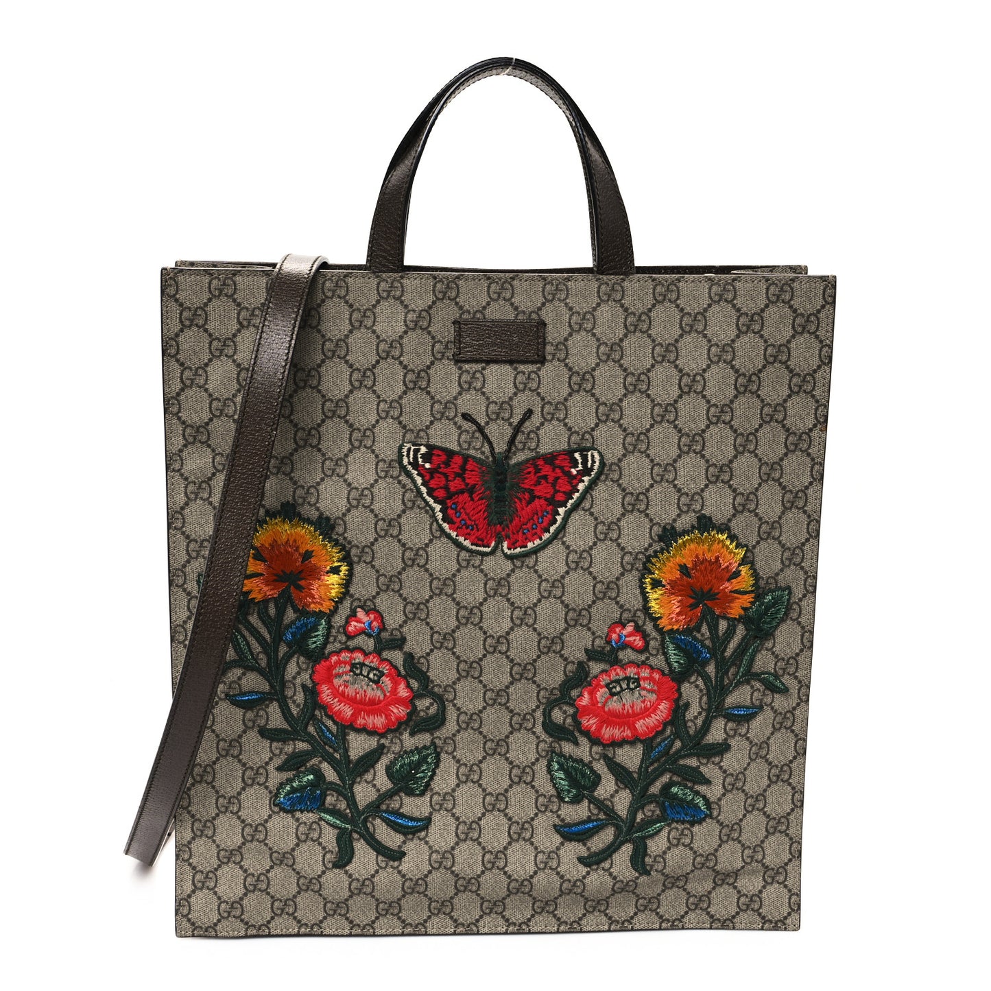 Soft GG Supreme Monogram Embroidered Vertical Tote