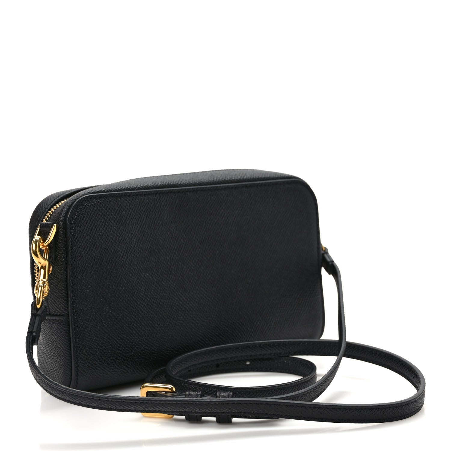 Christian Dior Grained Calfskin Caro Double Pouch Black 3 of 9