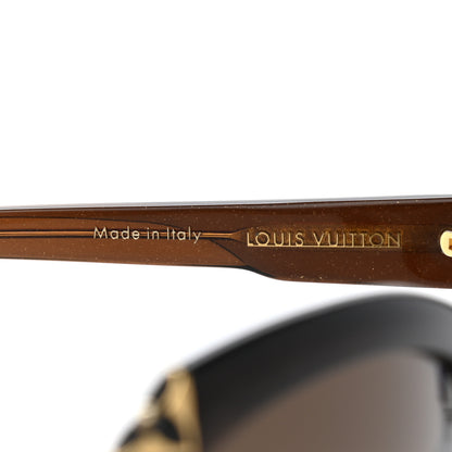 Louis Vuitton Acetate Hortensia Cat Eye Sunglasses Z0486W Brown Glitter 5 of 8