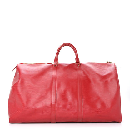 Louis Vuitton Epi Keepall 55 Castillan Red 1 of 14