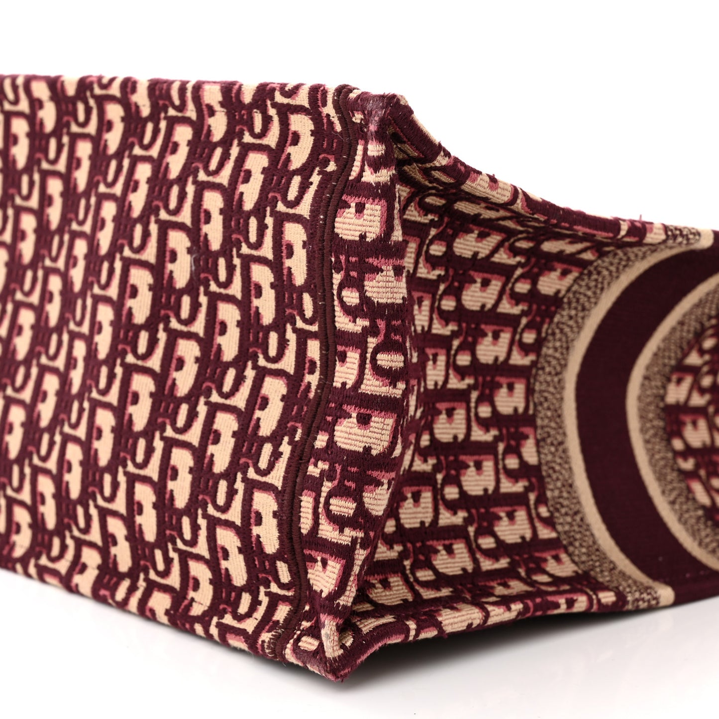 Oblique Large Book Tote Burgundy Multicolor