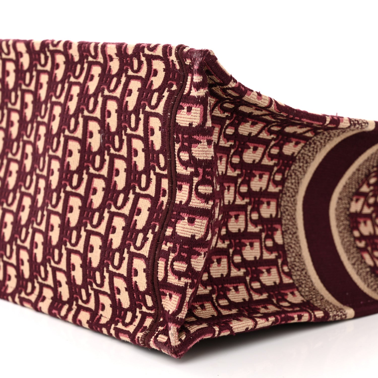 Christian Dior Oblique Large Book Tote Burgundy Multicolor 10 of 10
