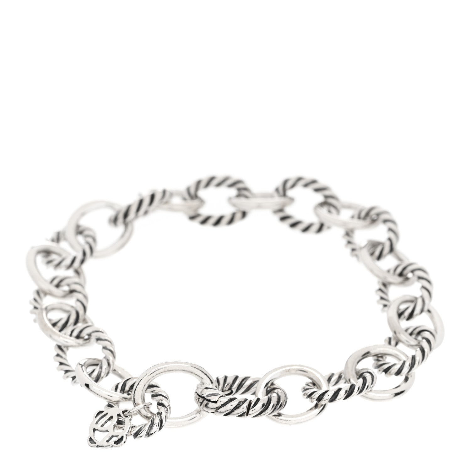 David Yurman Sterling Silver 10mm Medium Oval Link Bracelet 2 of 3