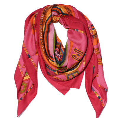Hermes Cashmere Silk Tohu Bohu Shawl Scarf 140 3 of 5
